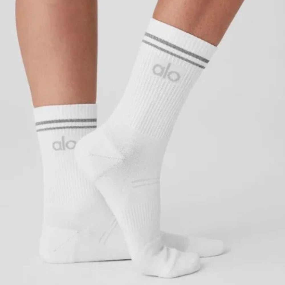 Alo Yoga Unisex Half-Crew Performance Socks NWT